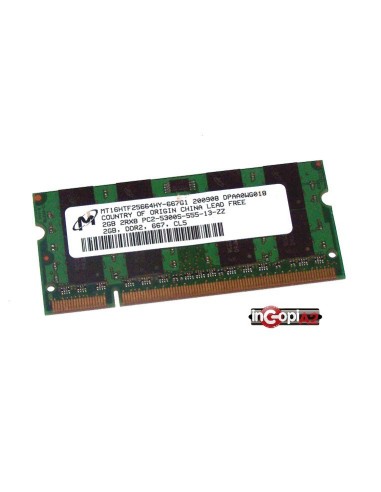 MEMORIA MT16HTF25664HY-667G1 2GB DDR2 667MHZ PC-5300