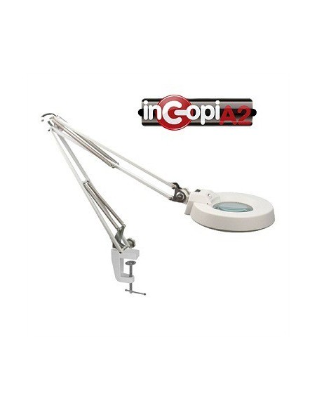 LUPA ARTICULADA CON LUZ  LED 10X METALICA