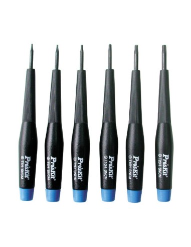 KIT 6 DESTORNILLADORES TORX T5H A T20H