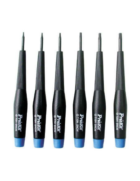 KIT 6 DESTORNILLADORES TORX T5H A T20H