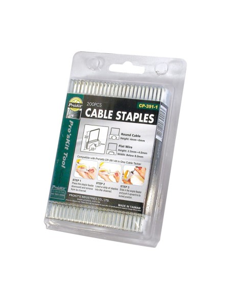 200 GRAPAS 4,5 X 8mm CUADRADA GRAPADORA (Proskit)