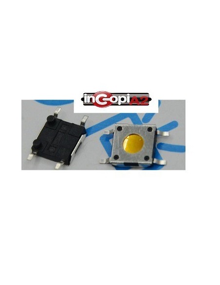 Pack de 5 Unds.PULSADOR SMD TACT IMPERMEABLE 4 PATAS (6X6X1.