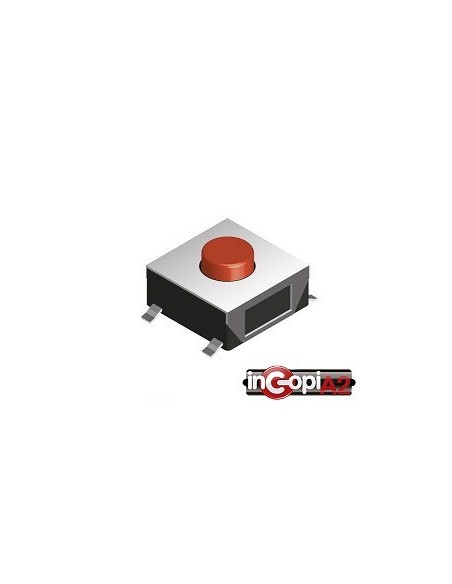 Pack de 6 Unds. PULSADOR SMD SW044 4 PATAS ON OFF (6.5X6.5mm