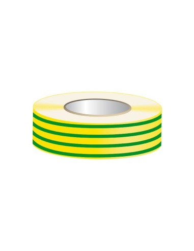 CINTA AISLANTE IGNIFUGA AMARILLA Y VERDE 25m. (2 Uds.)