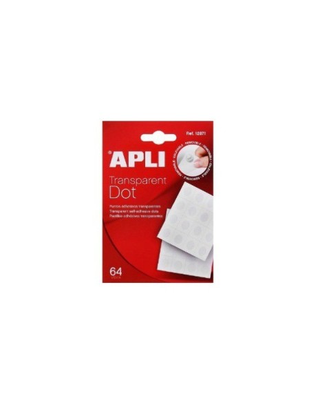 PUNTOS ADHESIVOS TRANSPARENTES APLI 12871 64pcs