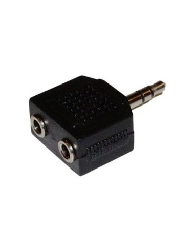 ADAPTADOR AUDIO JACK ESTEREO MACHO 3.5 A 2 HEMBRAS 3.5