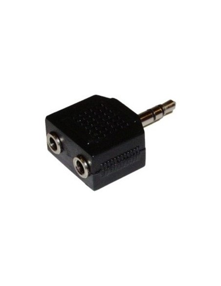 ADAPTADOR AUDIO JACK ESTEREO MACHO 3.5 A 2 HEMBRAS 3.5