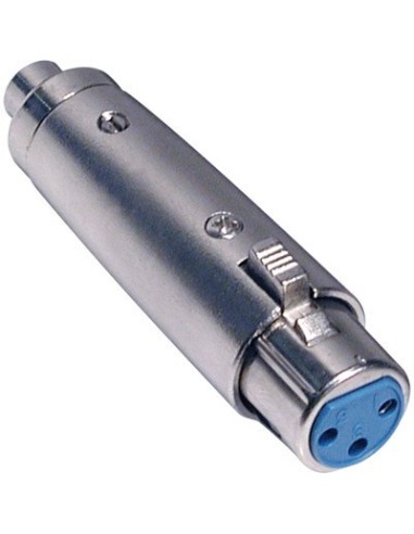 ADAPTADOR METALICO CANON 3Pines A RCA Hembra-Hembra