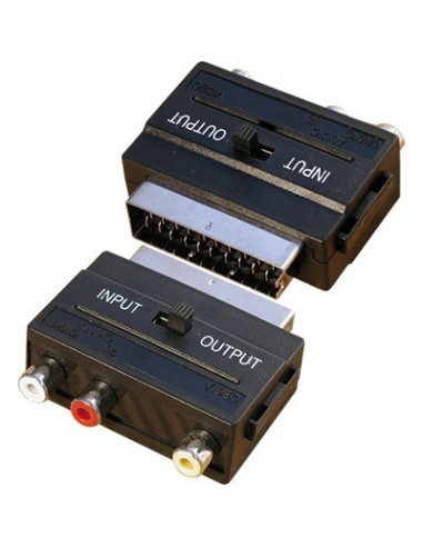 Pack de 2 Uds. ADAPTADOR EUROCONECTOR SCART  A 3 RCA M-H