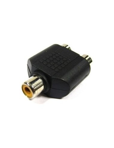 ADAPTADOR AUDIO RCA HEMBRA A 2 RCA HEMBRA