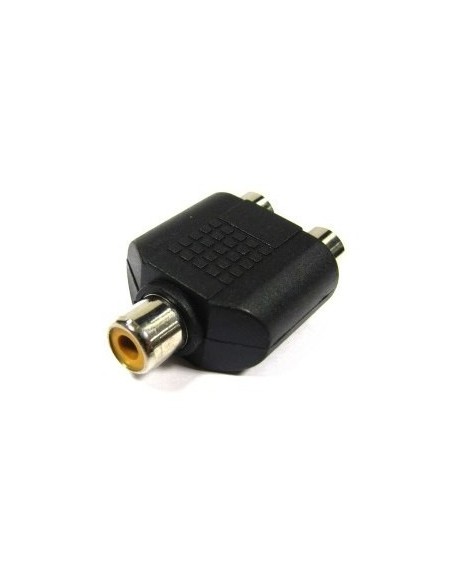 ADAPTADOR AUDIO RCA HEMBRA A 2 RCA HEMBRA