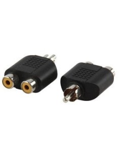 ADAPTADOR RCA MACHO a 2 RCA HEMBRA