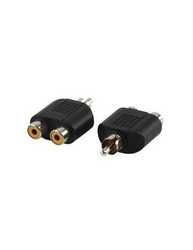 ADAPTADOR RCA MACHO a 2 RCA HEMBRA