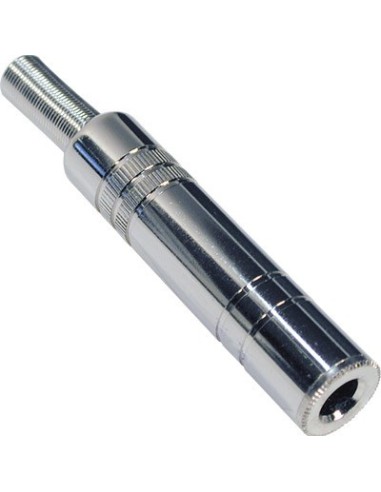 JACK ESTEREO 6.3mm CON CAPUCHON METALICO (Hembra)