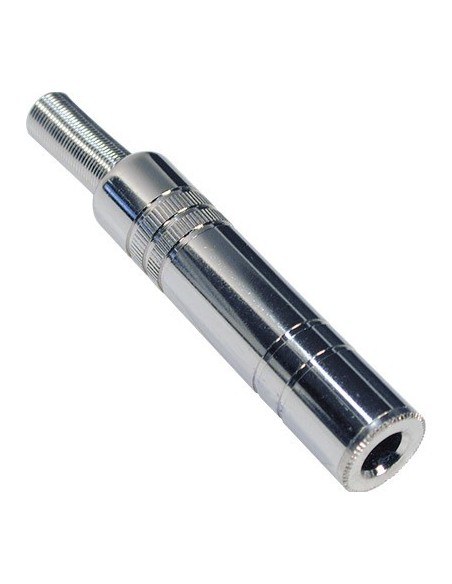 JACK ESTEREO 6.3mm CON CAPUCHON METALICO (Hembra)