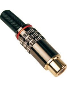 Pack de 5 Uds. CONECTOR RCA DORADO (Hembra)