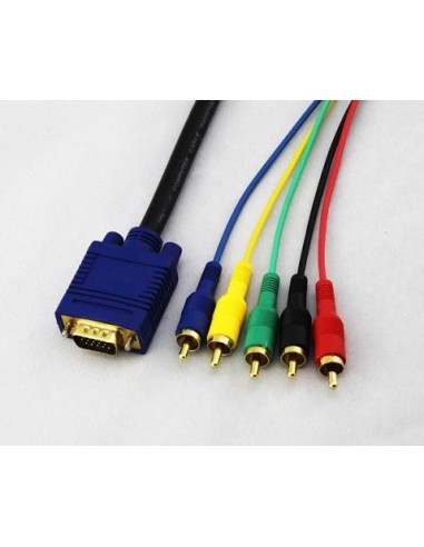 CABLE VGA COMPONENTE A 5RCA (1.5m)