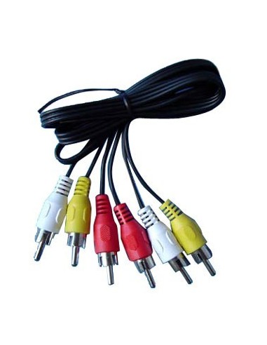 CABLE AUDIO VIDEO 3 RCA Macho-Macho 1 m.