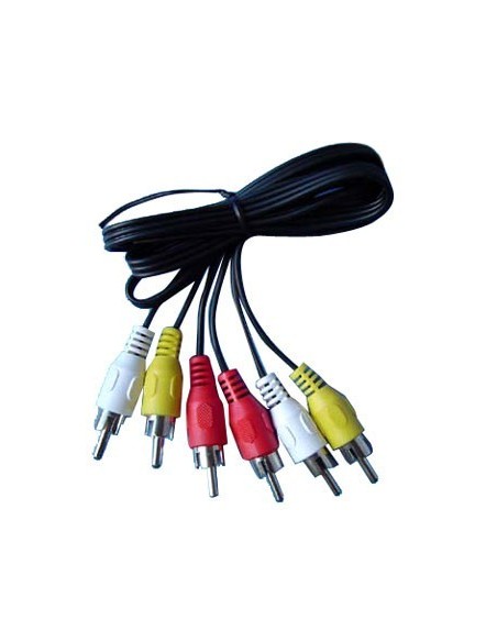 CABLE AUDIO VIDEO 3 RCA Macho-Macho 1.8m
