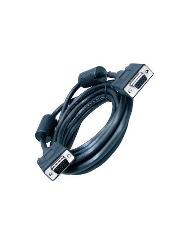 CABLE VGA con FERRITA 15 Pines Macho - Hembra (Monitor) 1.8m