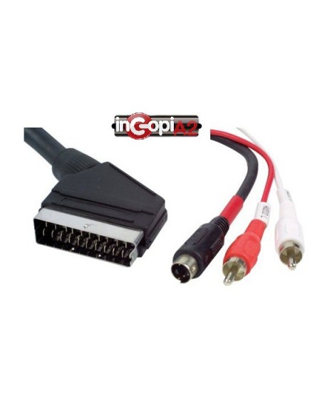 CABLE EUROCONECTOR A SUPER VHS + 2 RCA