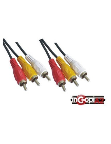 CABLE AUDIO VIDEO 3 RCA A 3 RCA M-M (2M)