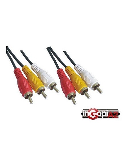 CABLE AUDIO VIDEO 3 RCA A 3 RCA M-M (2M)