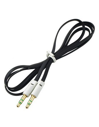 CABLE JACK 3.5mm 1M PLANO (Negro)