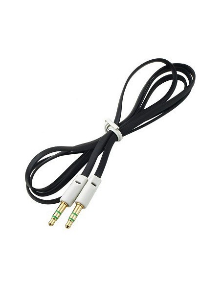 CABLE JACK 3.5mm 1M PLANO (Negro)
