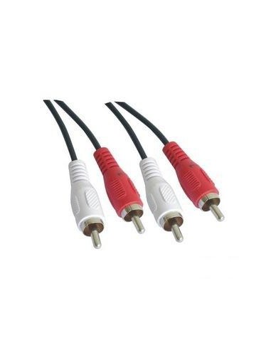 CABLE AUDIO ESTEREO 2xRCA Macho / Macho  1.8m