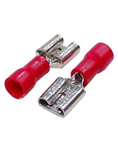 Pack de 10 Unds.Terminal Faston Plano Hembra 6.3 x 0.8mm