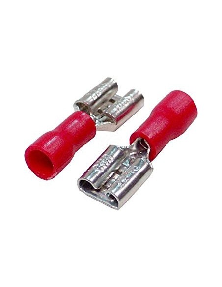 Pack de 10 Unds.Terminal Faston Plano Hembra 6.3 x 0.8mm