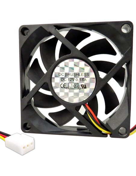VENTILADOR 70mm.  12V.  18A.  (3 Pins)