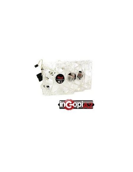 VENTILADOR LUZ NEON  TRANSPARENTE 120MM 12V 0.15A -OEM-