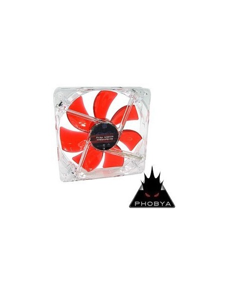 VENTILADOR ROJO 120X120X25MM PHOBYA G-SILENT 12