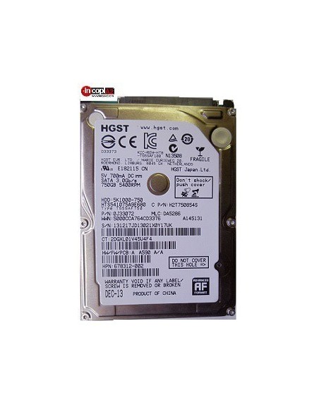 DISCO DURO HGST 750GB  SATA (HTS54075A9E680)