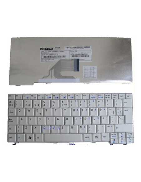 TECLADO ACER ASPIRE ONE KAV60, A110, A150, ZG5, (NSK-AJF0S)