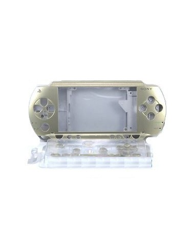 PSP SLIM CARCASA COMPLETA OFICIAL (Dorada Metal)