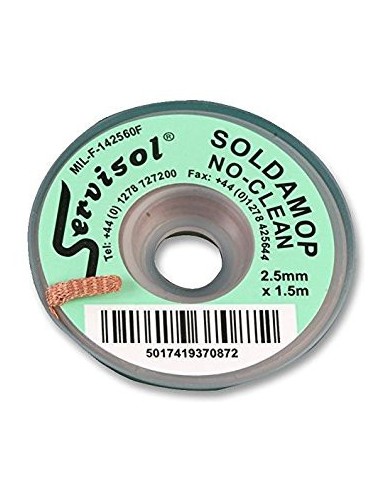 MALLA PARA DESOLDAR SOLDAMOP GREEN (2,5mm X 1,5m)