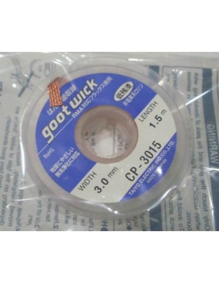 MALLA PARA DESOLDAR 1.5M X 3.0MM (Goot Wick)