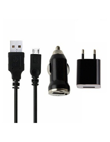 CARGADOR MOVIL SMARTPHONE MICRO-USB 3 EN 1
