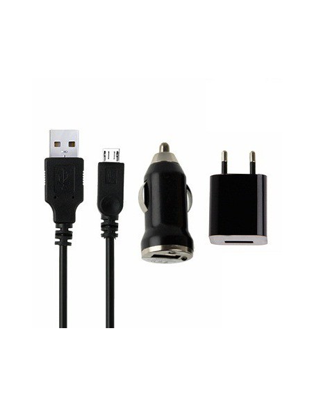 CARGADOR MOVIL SMARTPHONE MICRO-USB 3 EN 1
