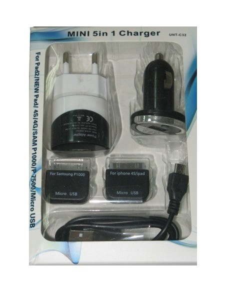 CARGADOR 5 EN 1 SAMSUNG GALAXY TAB Y IPHONE 4S