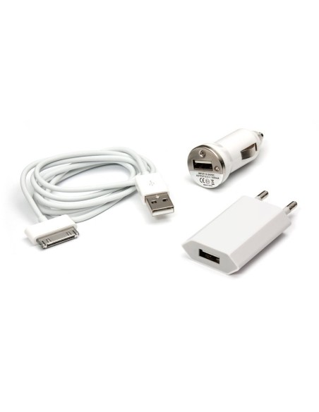 CARGADOR 3 en 1 Iphone 3G 3GS 4 4S IPOD