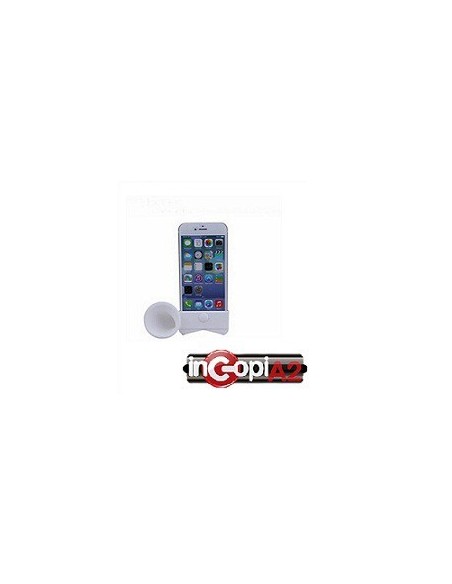 ALTAVOZ SILICONA IPHONE 4 TELEFONO BLANCO