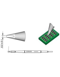 PUNTA SOLDADOR JBC C210019 CINCEL 0,2 x 0,1mm  (Modelo T210-