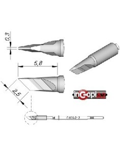 PUNTA CUCHILLO SOLDADOR JBC 2.5 X 0.3MM (NP105-NT105)