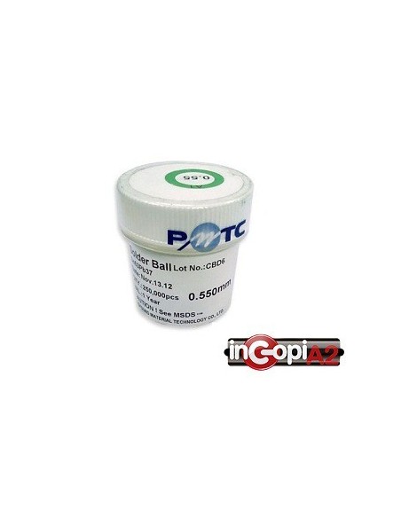 BOTE BOLAS DE ESTAÑO CON PLOMO (250mil BOLAS 0.55mm)