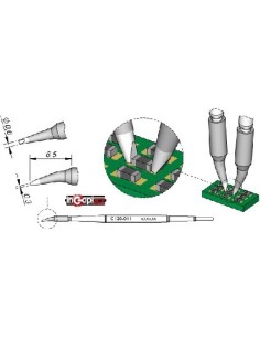 PUNTA CURVA MICRO-PINZAS JBC 0.6mm (PA120)
