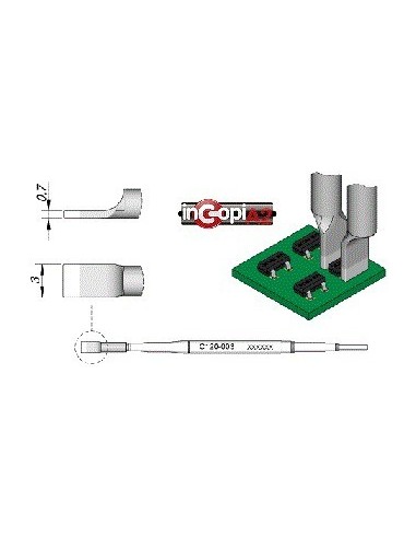 PUNTA PALA DOBLES MICRO-PINZAS JBC 3mm (PA120)